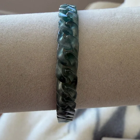 Certified Grade A Burma Jade Icy Cuban Bracelet